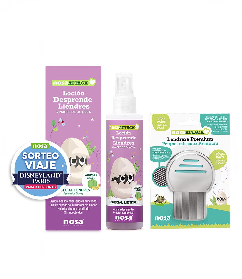 Pack loción desprendeliendres y lendrera premium